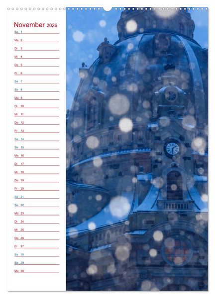 Produktbild: Frauenkirche Dresden (hochwertiger Premium Wandkalender 2026 DIN A2 hoch), Kunstdruck in Hochglanz