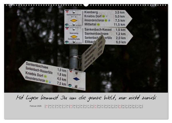 Produktbild: Kleine und gro&szlig;e Wahrheiten - Spr&uuml;che zum Nachdenken (Wandkalender 2026 DIN A2 quer), CALVENDO Monatskalender