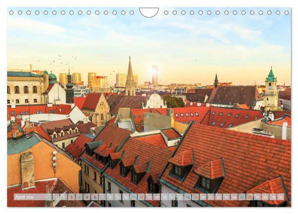 Produktbild: Zauberhaftes Bratislava - Entz&uuml;ckende Hauptstadt der Slowakai an der Donau (Wandkalender 2026 DIN A4 quer), CALVENDO Monatskalender