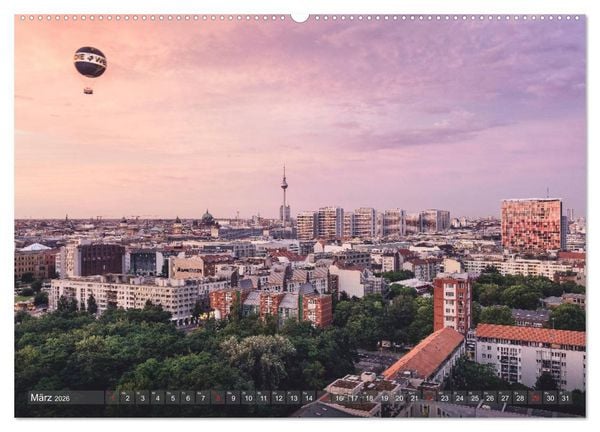 Produktbild: Berlin von oben (Wandkalender 2026 DIN A2 quer), CALVENDO Monatskalender