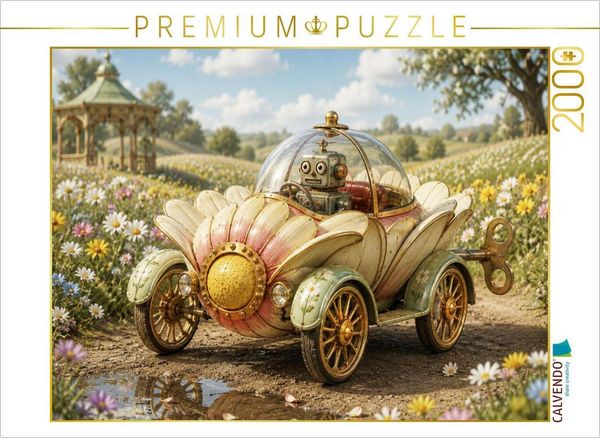CALVENDO Puzzle Die Blütenkutsche | 2000 Teile Lege-Größe 90 × 67 cm Foto-Puzzle für glückliche Stunden