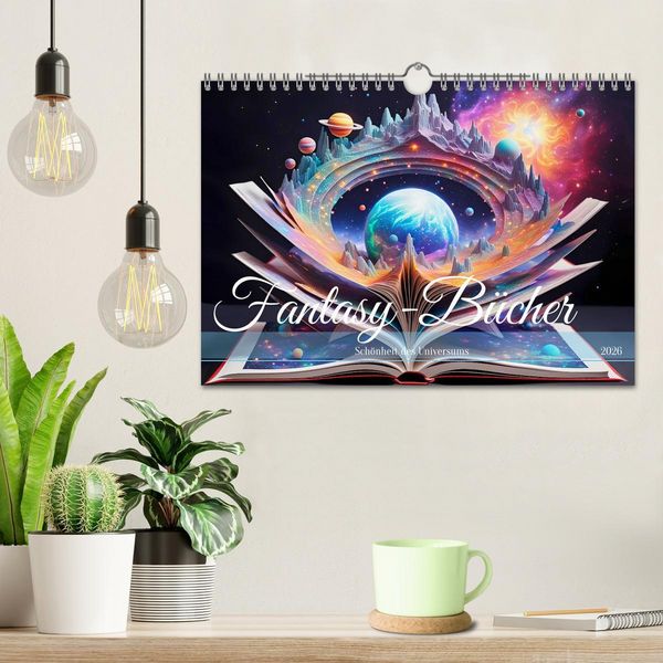 Produktbild: Fantasy-B&uuml;cher Sch&ouml;nheit des Universums (Wandkalender 2026 DIN A4 quer), CALVENDO Monatskalender