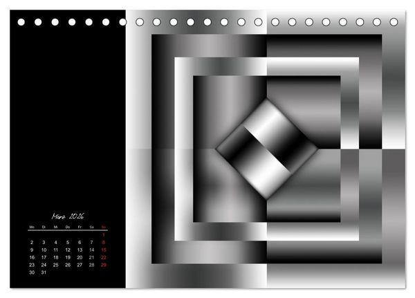 Produktbild: Schwarz trifft Wei&szlig; (Tischkalender 2026 DIN A5 quer), CALVENDO Monatskalender