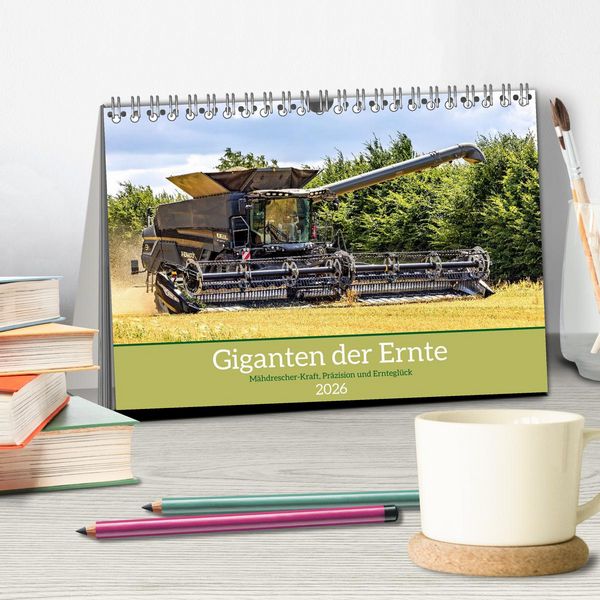 Produktbild: Giganten der Ernte (Tischkalender 2026 DIN A5 quer), CALVENDO Monatskalender