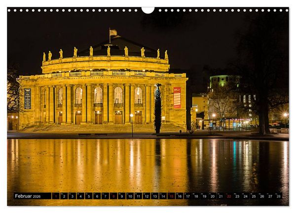 Produktbild: Stuttgart - Blue City Lights (Wandkalender 2026 DIN A3 quer), CALVENDO Monatskalender