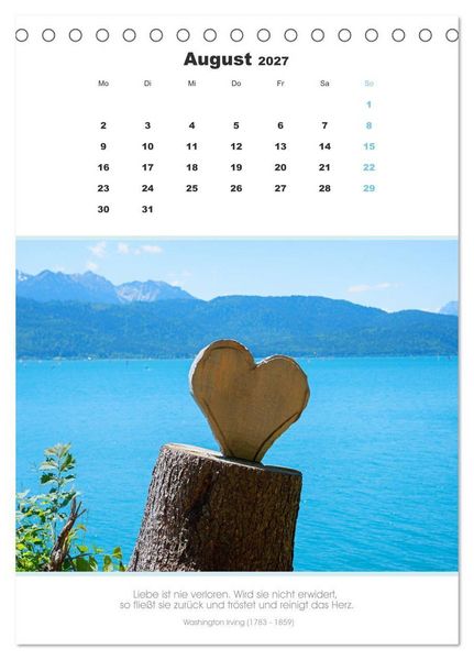 Produktbild: Attraktive Herzmotive 2027 (Tischkalender 2027 DIN A5 hoch), CALVENDO Monatskalender