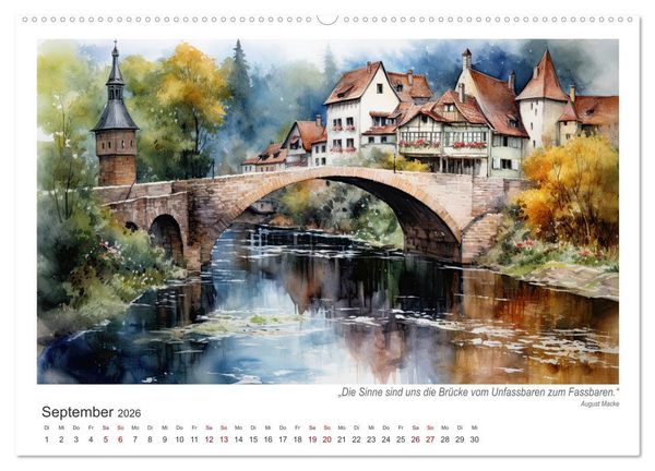 Produktbild: Br&uuml;ckenromantik (Wandkalender 2026 DIN A2 quer), CALVENDO Monatskalender