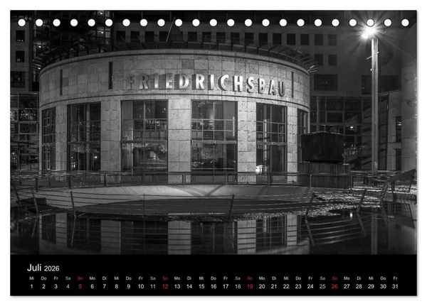 Produktbild: Stuttgart bei Nacht (Tischkalender 2026 DIN A5 quer), CALVENDO Monatskalender