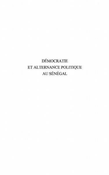 Produktbild: Democratie et alternance politique au se