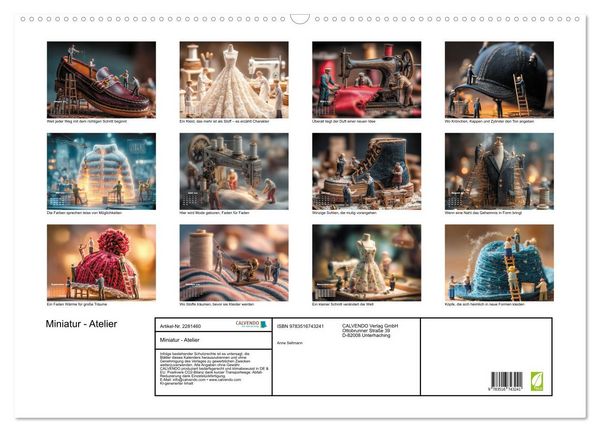 Produktbild: Miniatur - Atelier (Wandkalender 2026 DIN A2 quer), CALVENDO Monatskalender