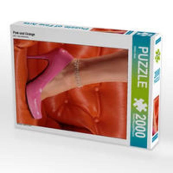 CALVENDO Puzzle Pink und Orange in Lack und Leder | 2000 Teile Lege-Größe 90x67cm Foto-Puzzle für glückliche Stunden