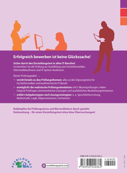 Produktbild: Der Eignungstest / Einstellungstest zur Ausbildung zum Fachinformatiker, Informatikkaufmann und IT-System-Kaufmann