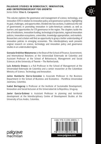 Produktbild: Policy and Governance of Science, Technology, and Innovation