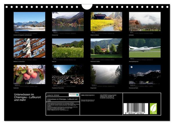 Produktbild: Unterw&ouml;ssen im Chiemgau - Luftkurort und mehr (Wandkalender 2026 DIN A4 quer), CALVENDO Monatskalender