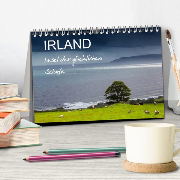 Produktbild: IRLAND - Insel der gl&uuml;cklichen Schafe (Tischkalender 2026 DIN A5 quer), CALVENDO Monatskalender