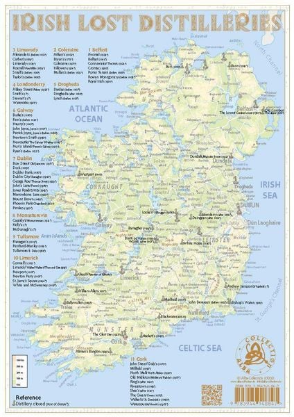 Produktbild: Whiskey Distilleries Ireland - Tasting Map