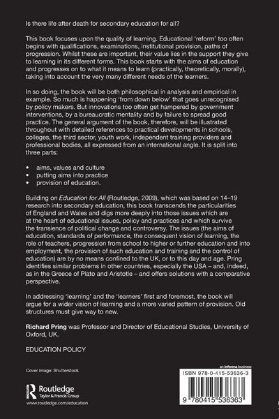 Produktbild: The Life and Death of Secondary Education for All