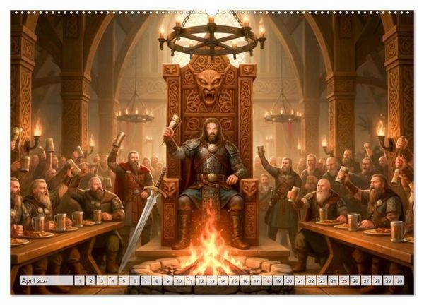 Produktbild: Beowulf &ndash; Die Saga des Drachenbezwingers (Wandkalender 2027 DIN A2 quer), CALVENDO Monatskalender