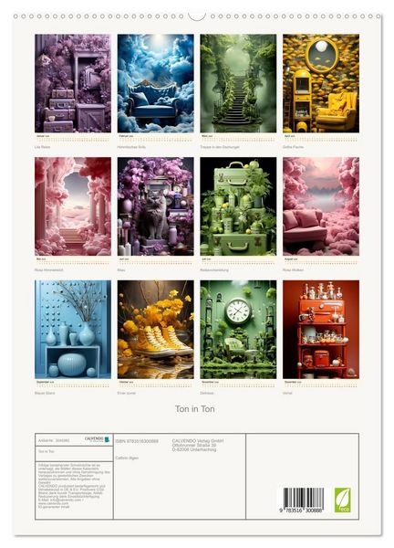 Produktbild: Ton in Ton (hochwertiger Premium Wandkalender 2026 DIN A2 hoch), Kunstdruck in Hochglanz