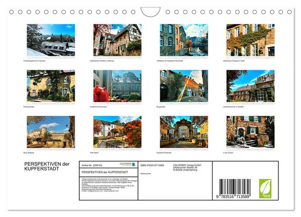 Produktbild: PERSPEKTIVEN der KUPFERSTADT (Wandkalender 2026 DIN A4 quer), CALVENDO Monatskalender