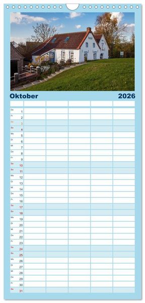Produktbild: Familienplaner 2026 - Fischerdorf Greetsiel. Bezauberndes Warfendorf der Krummh&ouml;rn mit 5 Spalten (Wandkalender, 21 x 45 cm) CALVENDO