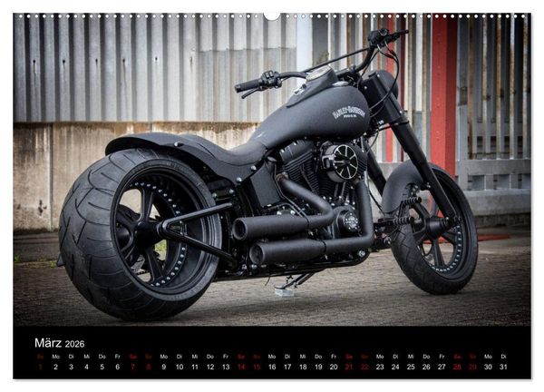 Produktbild: Exklusive Best of Fat Ass Custombike Edition, feinste Harleys mit fettem Hintern (Wandkalender 2026 DIN A2 quer), CALVENDO Monatskalender