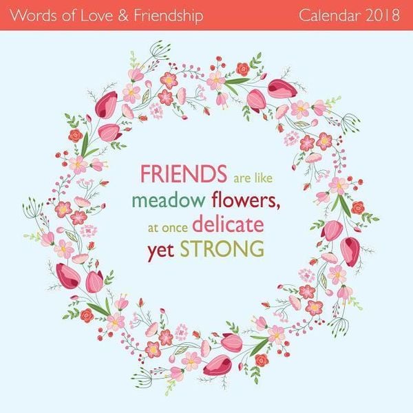 Produktbild: Words of Love & Friendship Wall Calendar 2018 (Art Calendar)