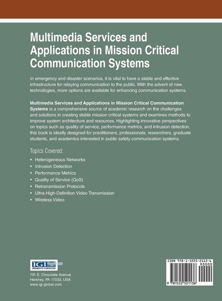 Produktbild: Multimedia Services and Applications in Mission Critical Communication Systems
