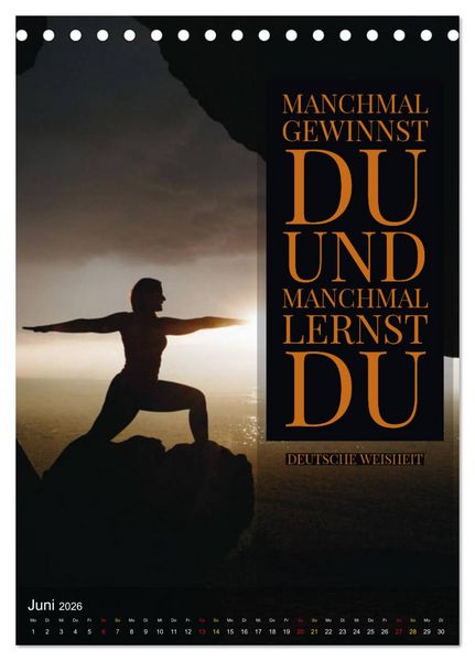 Produktbild: Aktiviere Deine Motivation Weisheiten und Spr&uuml;che (Tischkalender 2026 DIN A5 hoch), CALVENDO Monatskalender