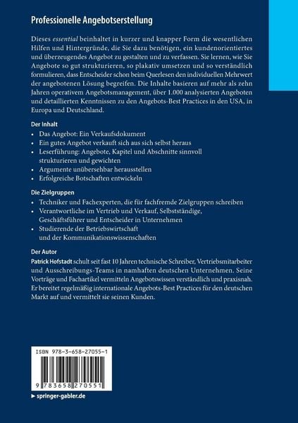 Produktbild: Professionelle Angebotserstellung