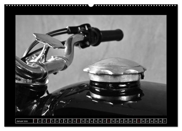Produktbild: BMW R69S in schwarzweiss (Wandkalender 2026 DIN A2 quer), CALVENDO Monatskalender