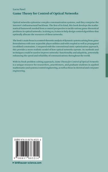 Produktbild: Game Theory for Control of Optical Networks