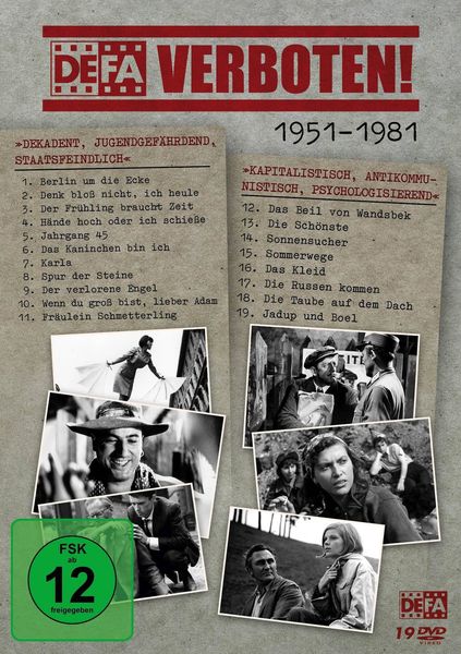 Produktbild: DEFA-Verboten! (Filmjuwelen) - Das 11. Plenum des ZK der SED und 19 Verbotsfilme: ungek&uuml;rzt und restauriert [19 DVDs]