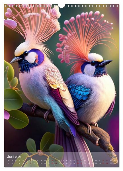 Produktbild: Exotische Harmonie - Paradiesv&ouml;gel und Blumenpracht (Wandkalender 2026 DIN A3 hoch), CALVENDO Monatskalender