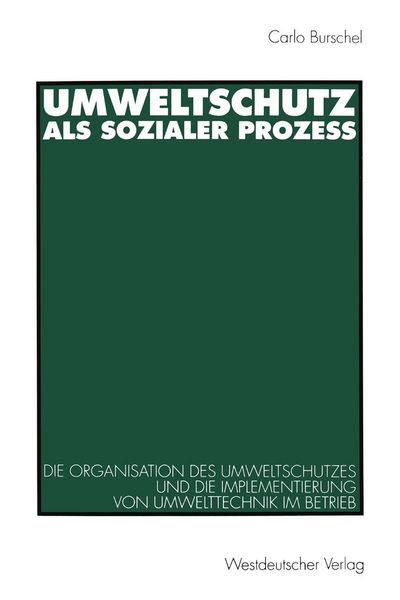 Produktbild: Umweltschutz als sozialer Proze&szlig;