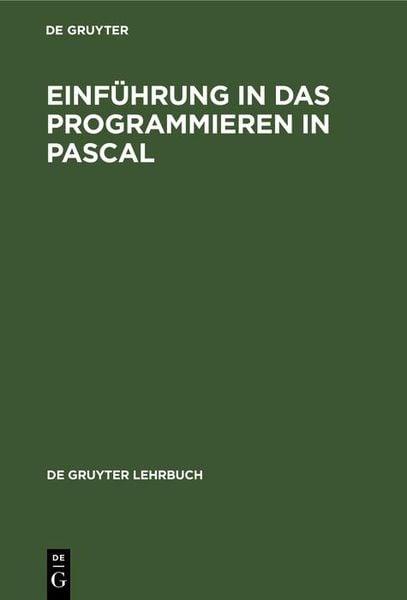 Produktbild: Einf&uuml;hrung in das Programmieren in PASCAL