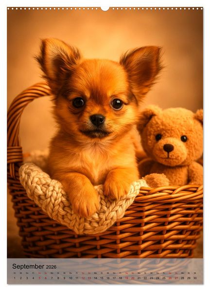 Produktbild: Chihuahua Diamonds &ndash; Magic Moments mit unseren sch&ouml;nsten Welpen aller Zeiten (Wandkalender 2026 DIN A2 hoch), CALVENDO Monatskalender