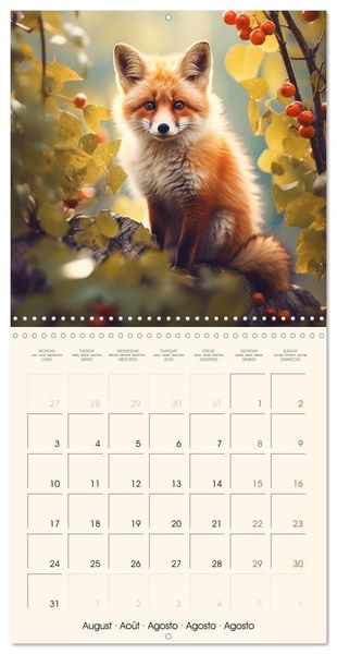 Produktbild: Les renards, des cr&eacute;atures si mignonnes (Calendrier mural carr&eacute; 2026 30x30 cm) Calendrier double avec une page pour vos prises de notes