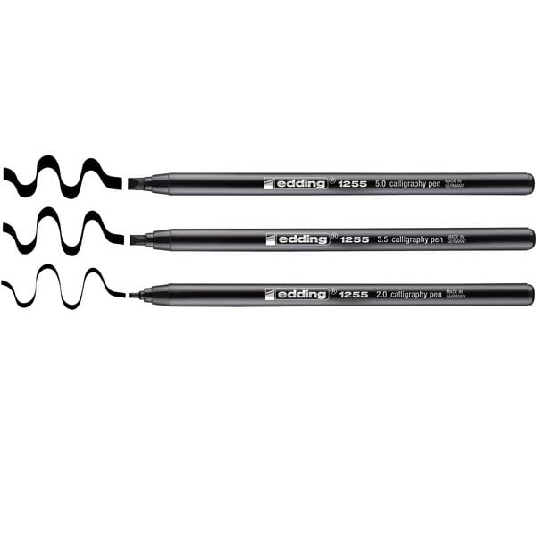 Produktbild: edding 1255 Fasermaler calligraphy pen 3er Set