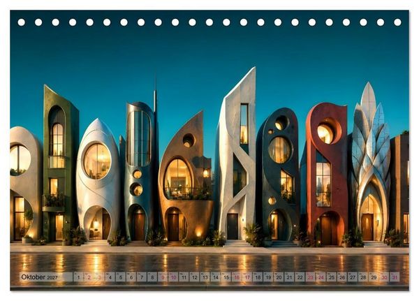 Produktbild: Vision und Imagination - 12 Bilder aus einer m&ouml;glichen Zukunft (Tischkalender 2027 DIN A5 quer), CALVENDO Monatskalender