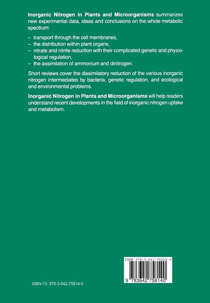 Produktbild: Inorganic Nitrogen in Plants and Microorganisms