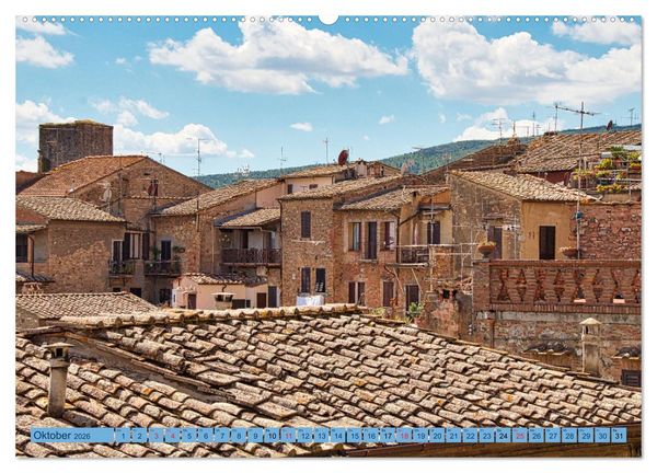 Produktbild: Impressionen aus San Gimignano (Wandkalender 2026 DIN A2 quer), CALVENDO Monatskalender