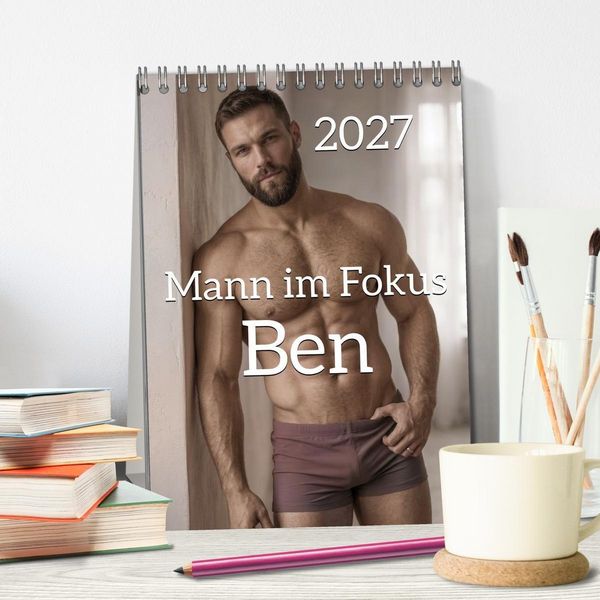 Produktbild: Mann im Fokus - Ben (Tischkalender 2027 DIN A5 hoch), CALVENDO Monatskalender
