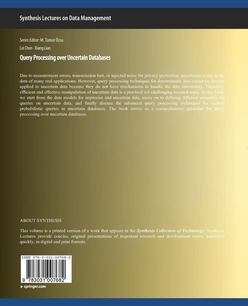 Produktbild: Query Processing over Uncertain Databases