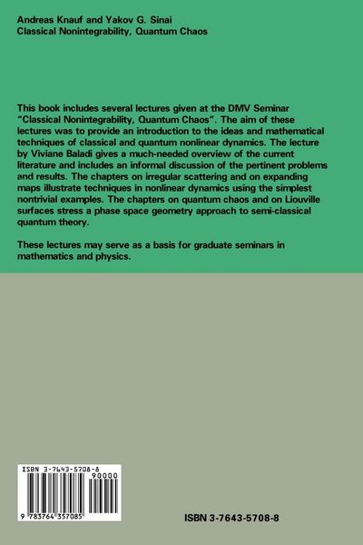Produktbild: Classical Nonintegrability, Quantum Chaos