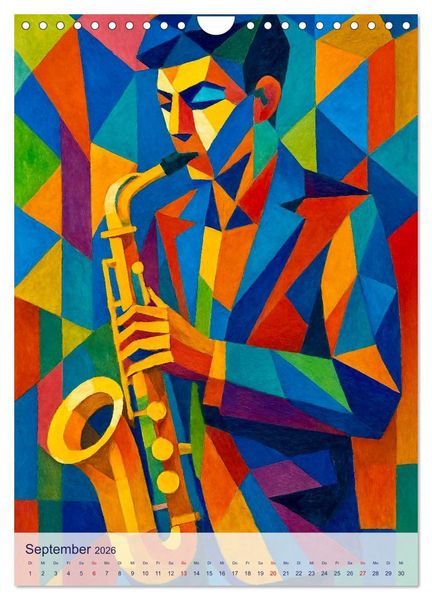 Produktbild: Saxophonisten. Eine Hommage an die Magie des Saxophons (Wandkalender 2026 DIN A4 hoch), CALVENDO Monatskalender