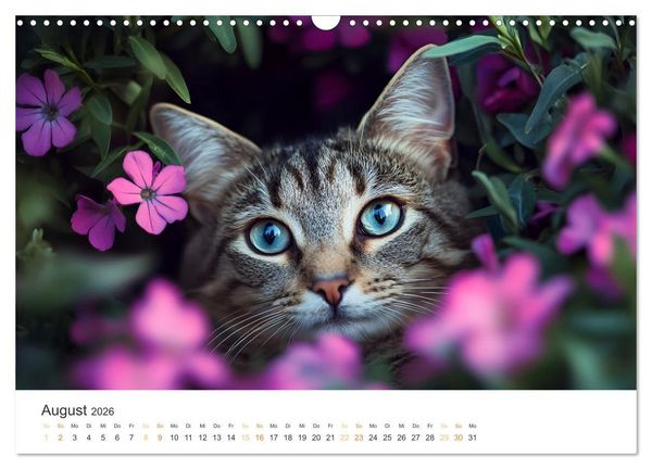 Produktbild: Katzen - sanfte Sch&ouml;nheiten (Wandkalender 2026 DIN A3 quer), CALVENDO Monatskalender