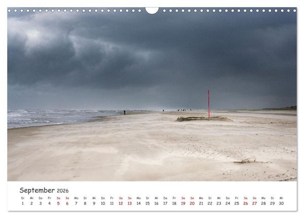 Produktbild: Nordsee, Meer, Strand und Wind (Wandkalender 2026 DIN A3 quer), CALVENDO Monatskalender