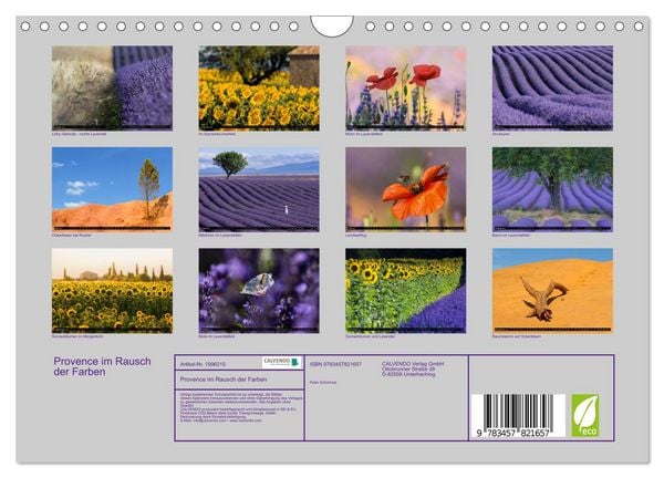 Produktbild: Provence im Rausch der Farben (Wandkalender 2026 DIN A4 quer), CALVENDO Monatskalender