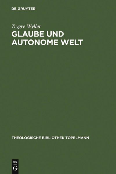 Produktbild: Glaube und autonome Welt